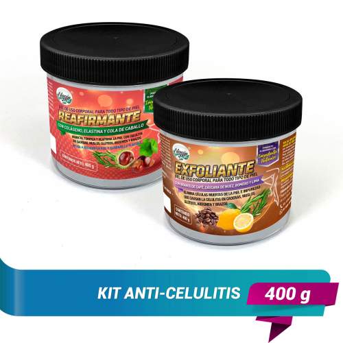 KIT ANTICELULITIS: EXFOLIANTE y REAFIRMANTE de 400g