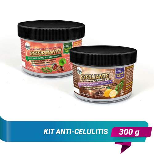 KIT ANTICELULITIS: EXFOLIANTE y REAFIRMANTE de 300g