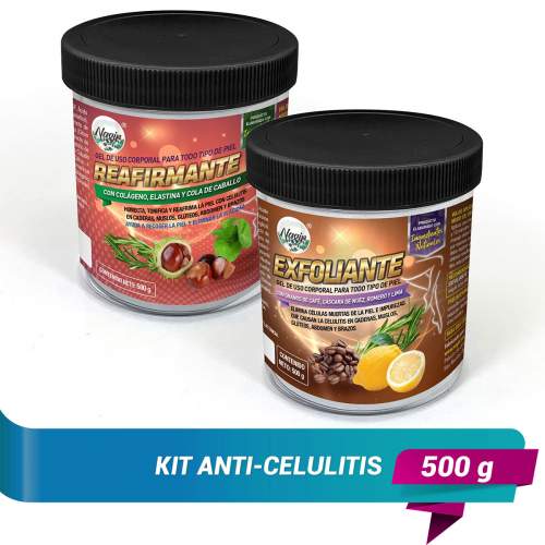 KIT ANTICELULITIS: EXFOLIANTE y REAFIRMANTE de 500g